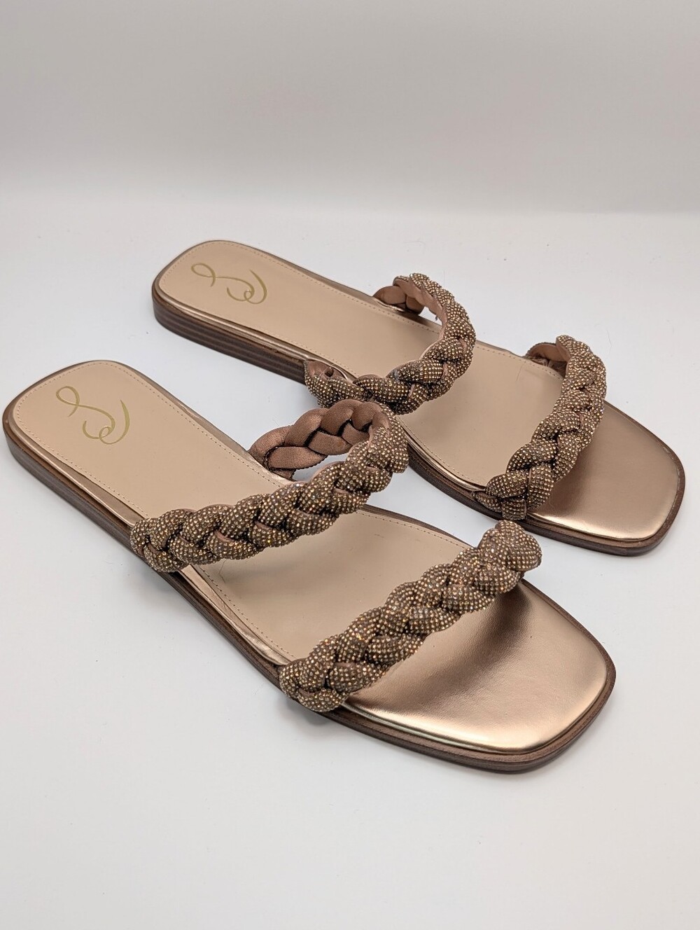 Sam Edelman Inette Braided Metallic Slide Sandals
